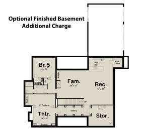 Optional Finished Basement for House Plan #963-00504