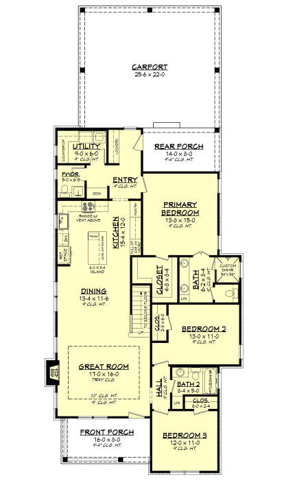 Main Floor for House Plan #041-00245