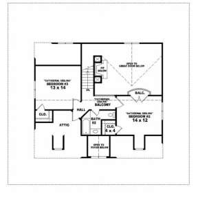 Second Floor for House Plan #053-00270