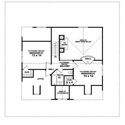 Second Floor for House Plan #053-00270