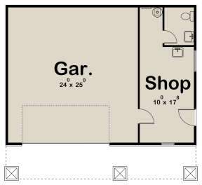 Garage Floor for House Plan #963-00516