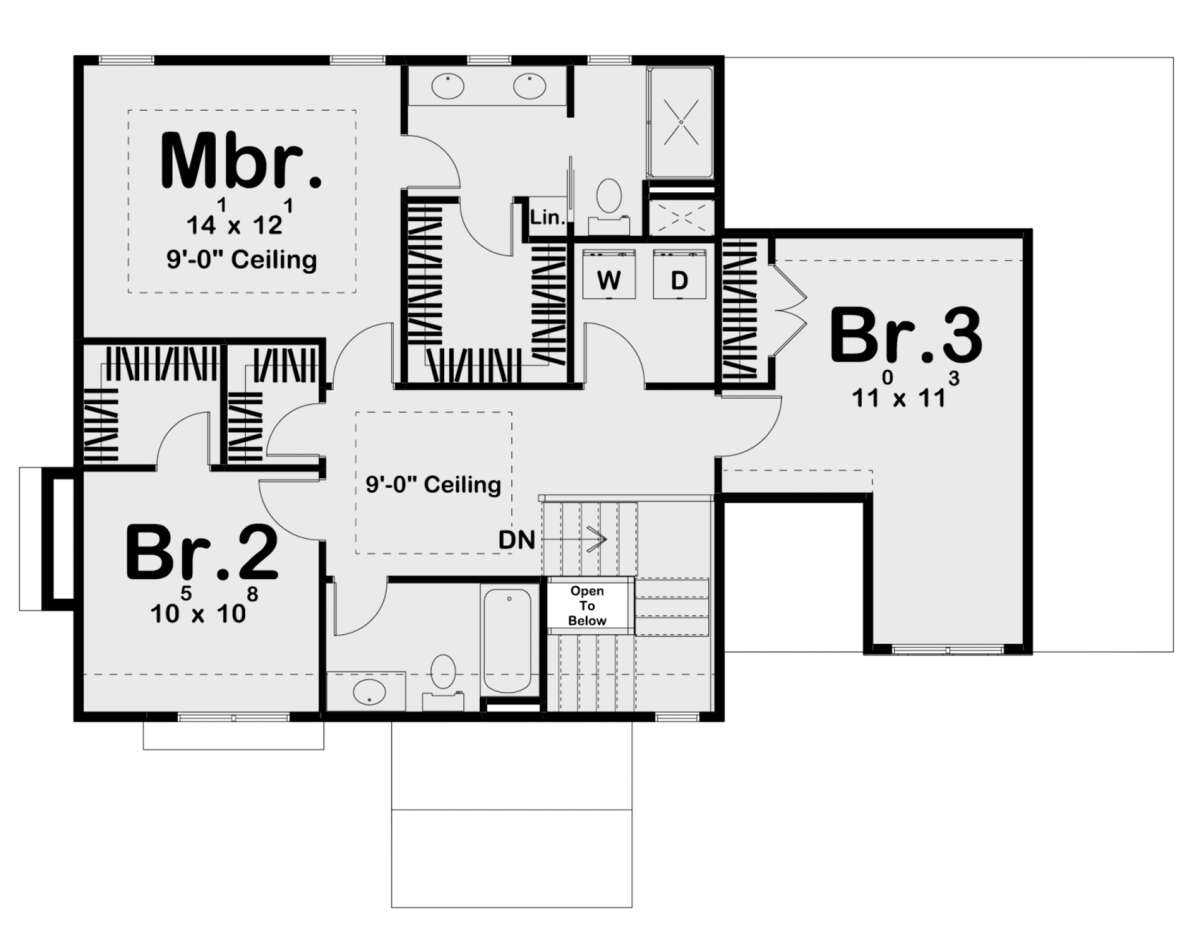 Second Floor for House Plan #963-00522