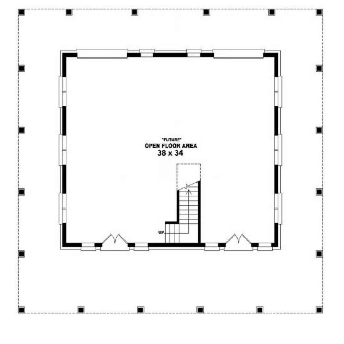 Unfinished Basement for House Plan #053-00271