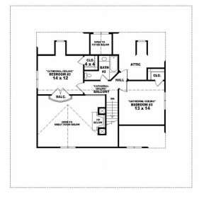 Second Floor for House Plan #053-00271