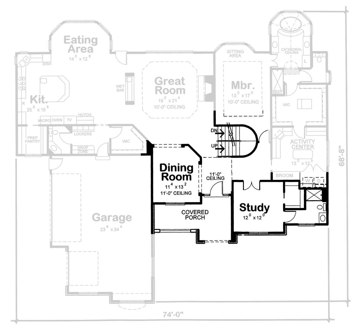 Alternate Main Floor Layout for House Plan #402-01694