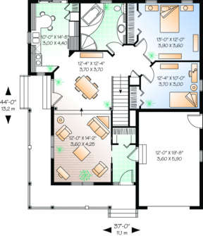 Floor Plan for House Plan #034-00007
