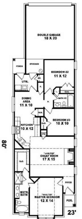 Floorplan for House Plan #053-00272