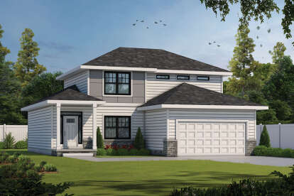 4 Bed, 2 Bath, 2154 Square Foot House Plan - #402-01696
