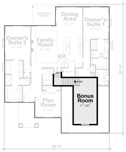 Bonus Room for House Plan #402-01697