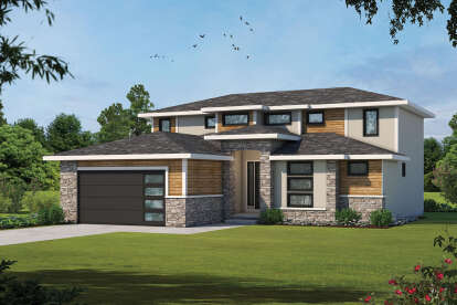 Contemporary House Plan #402-01698 Elevation Photo