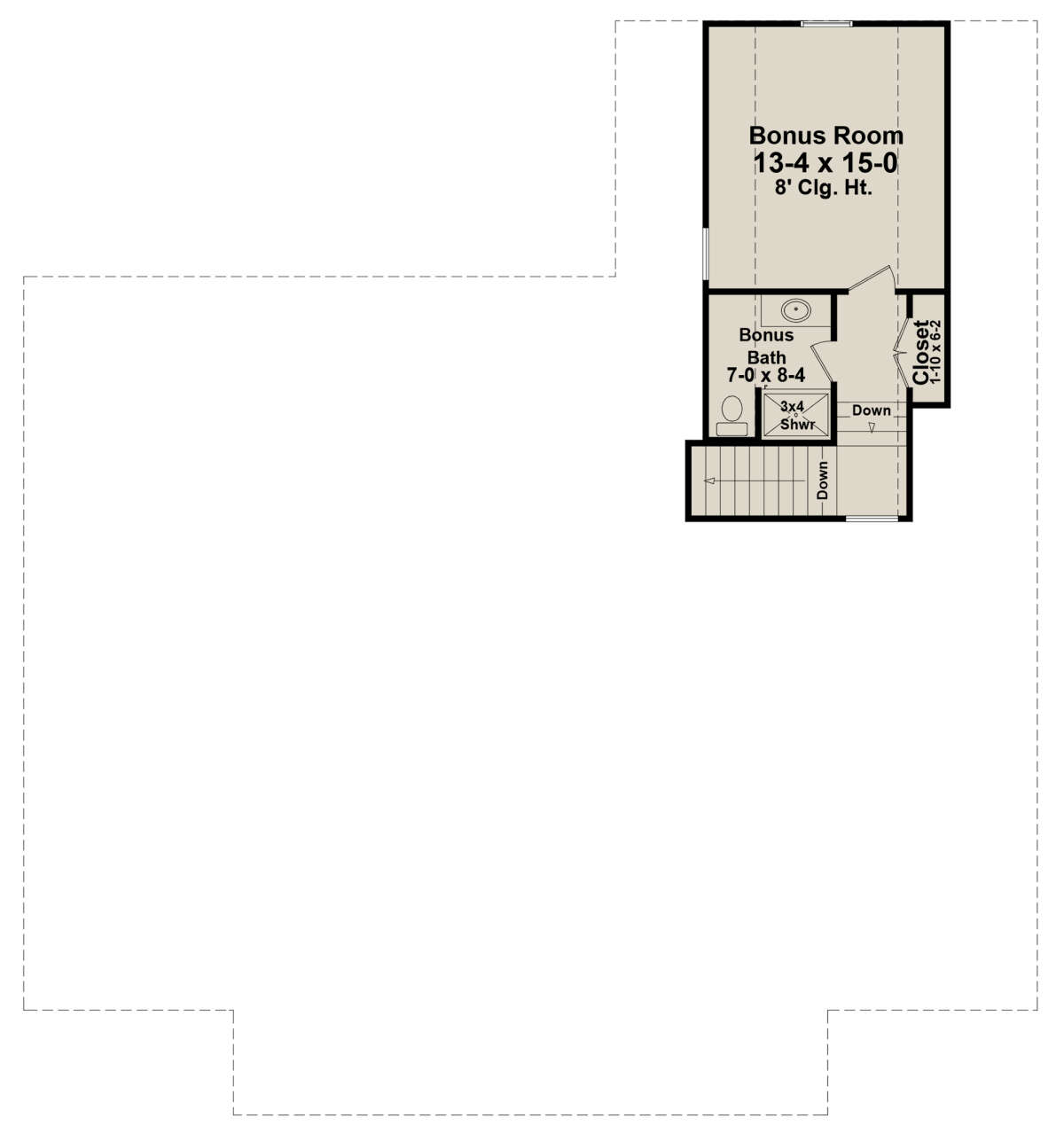 Bonus Room for House Plan #348-00292