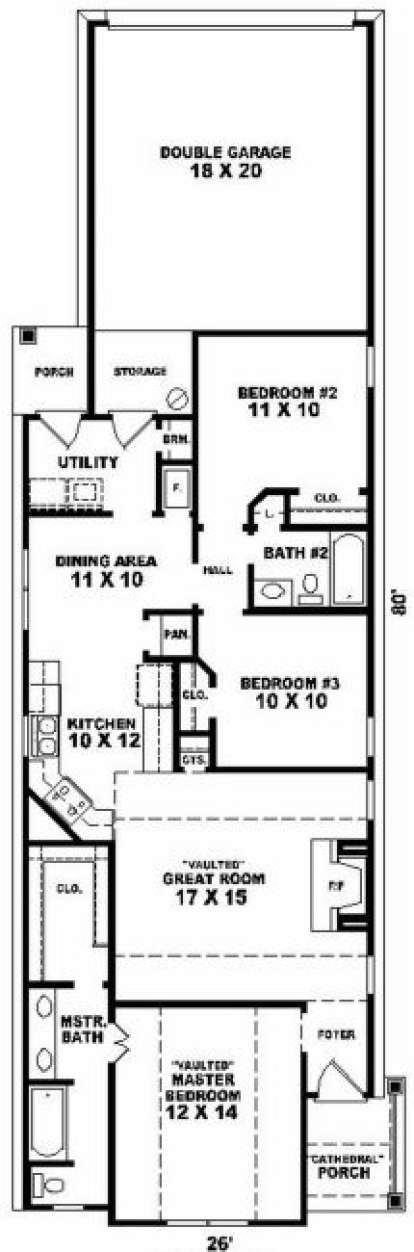 Floorplan for House Plan #053-00273