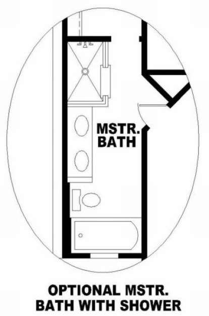 Optional Master Bath for House Plan #053-00273