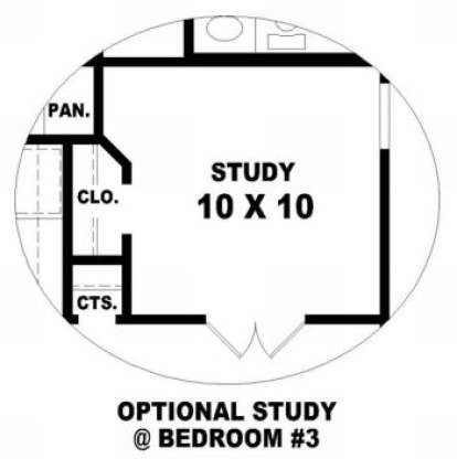 Optional Study for House Plan #053-00273