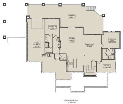 Basement for House Plan #5631-00142