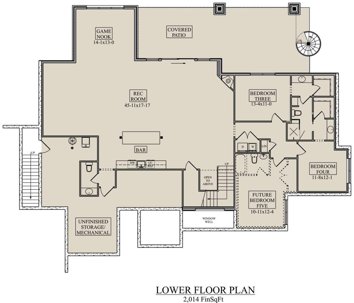 Basement for House Plan #5631-00143