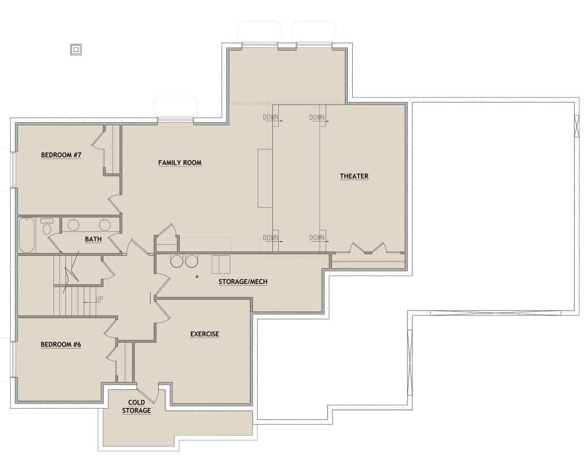 Basement for House Plan #8768-00004