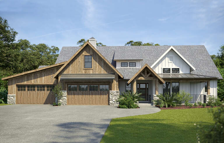 Modern Farmhouse House Plan #5631-00147 Elevation Photo