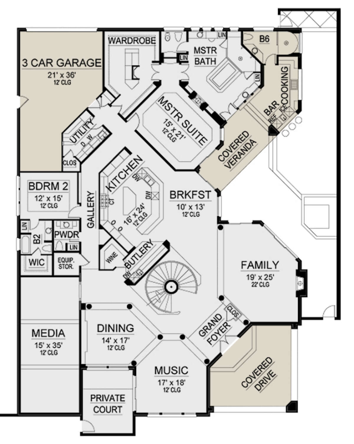 Main Floor for House Plan #5445-00461