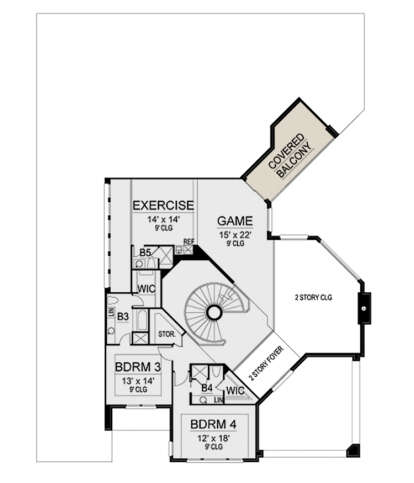 Second Floor for House Plan #5445-00461