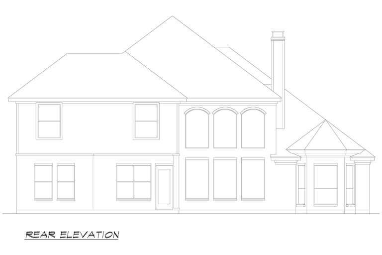 Traditional House Plan #5445-00462 Elevation Photo