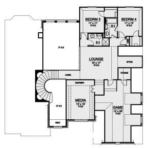 Second Floor for House Plan #5445-00462