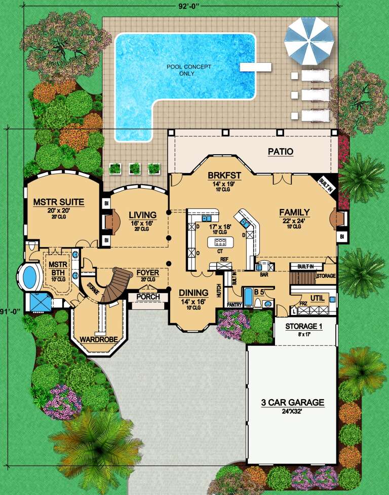 House Plan House Plan #25434 Drawing 1