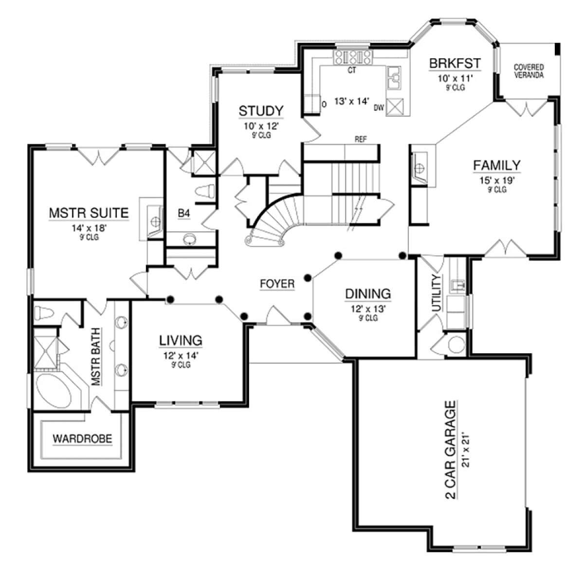 Main Floor for House Plan #5445-00464