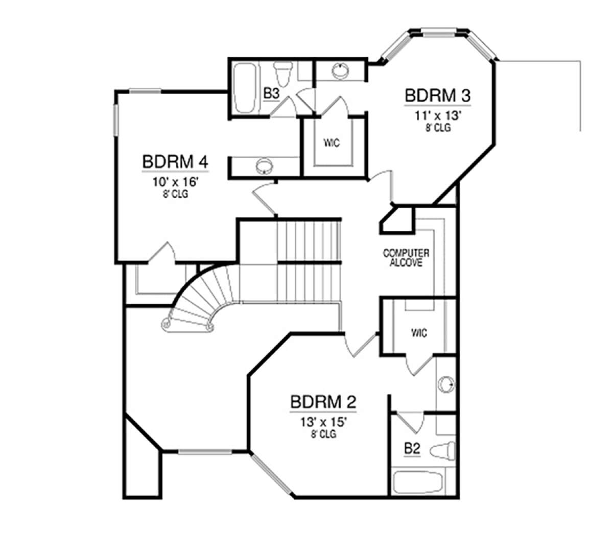 Second Floor for House Plan #5445-00464