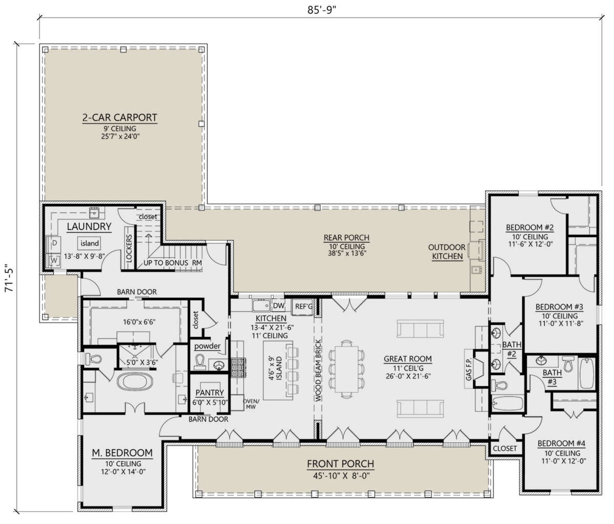 Main Floor for House Plan #4534-00056