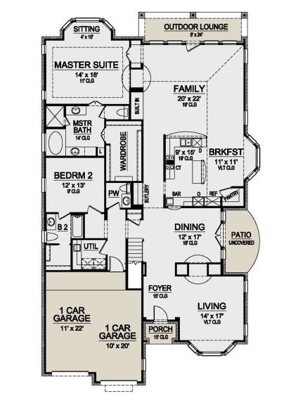 Main Floor for House Plan #5445-00466