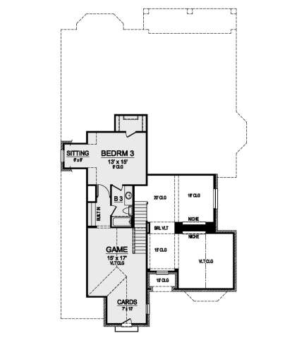 Second Floor for House Plan #5445-00466