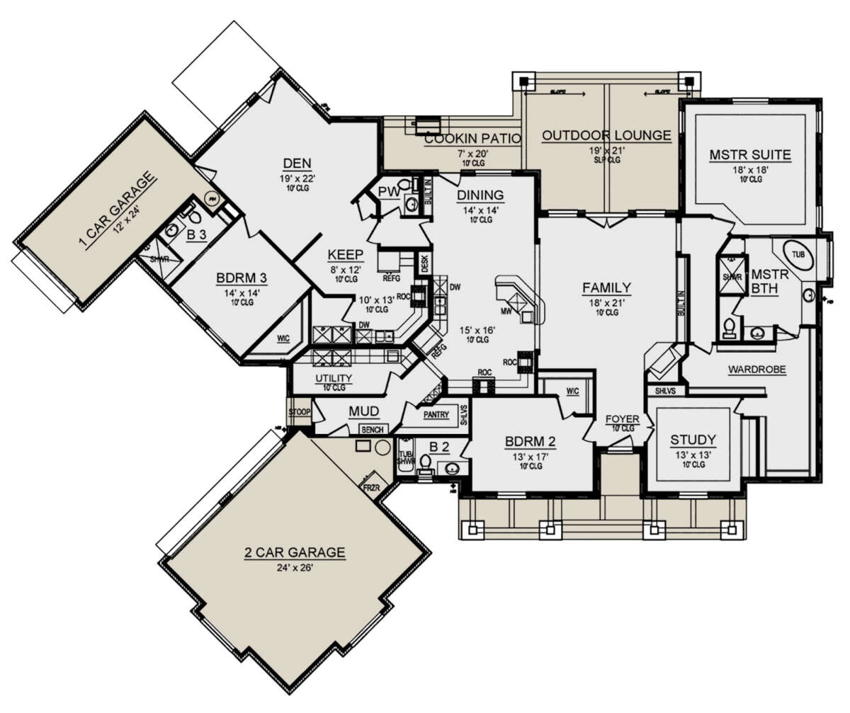 Main Floor for House Plan #5445-00467