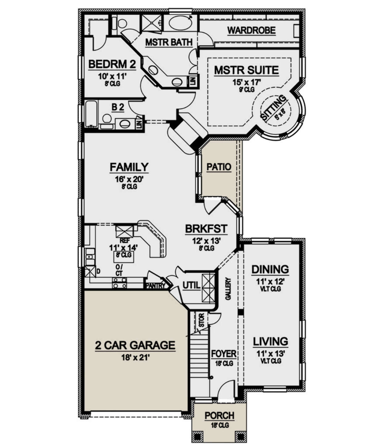 Main Floor for House Plan #5445-00468