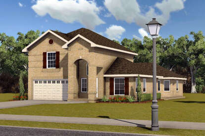 European House Plan #5445-00469 Elevation Photo