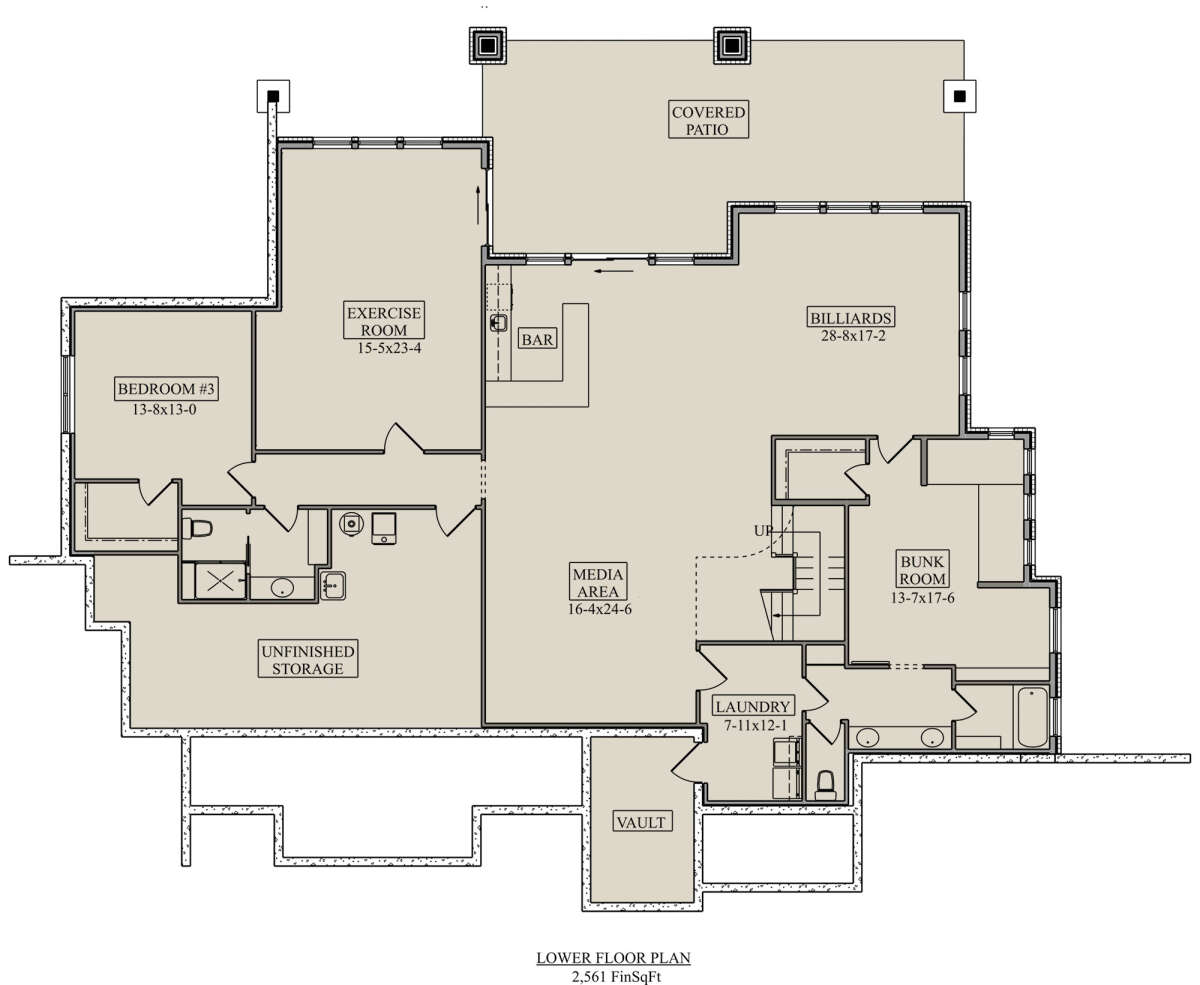 Basement for House Plan #5631-00148