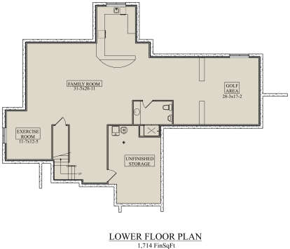 Basement for House Plan #5631-00152