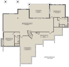 Basement for House Plan #5631-00153
