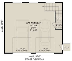 Garage Floor for House Plan #940-00332