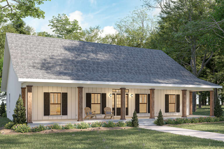 House Plan House Plan #25455 Angled Front Elevation