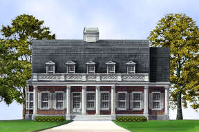 Colonial House Plan #4195-00038 Elevation Photo