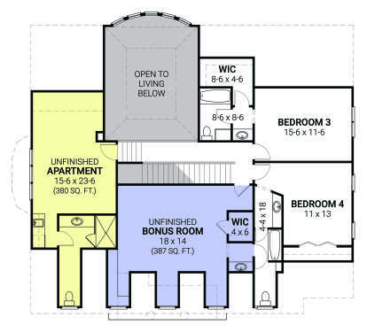 Second Floor for House Plan #4195-00038