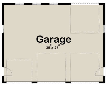 Garage Floor for House Plan #963-00543