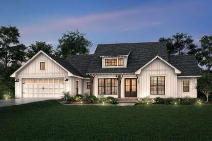 Modern Farmhouse House Plan #041-00247 Elevation Photo