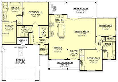 Main Floor for House Plan #041-00247