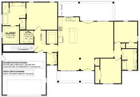 Main Floor w/ Basement Stair Location for House Plan #041-00247