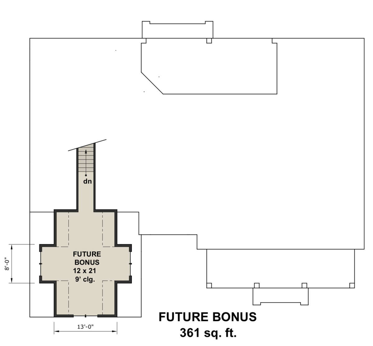 Bonus Room for House Plan #098-00331