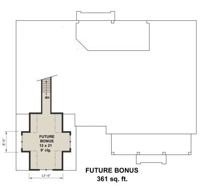 Bonus Room for House Plan #098-00331