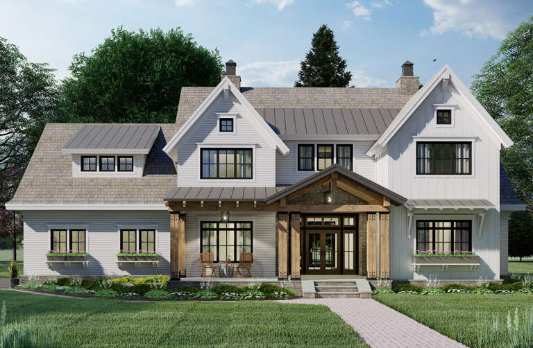 Modern Farmhouse House Plan #098-00332 Elevation Photo