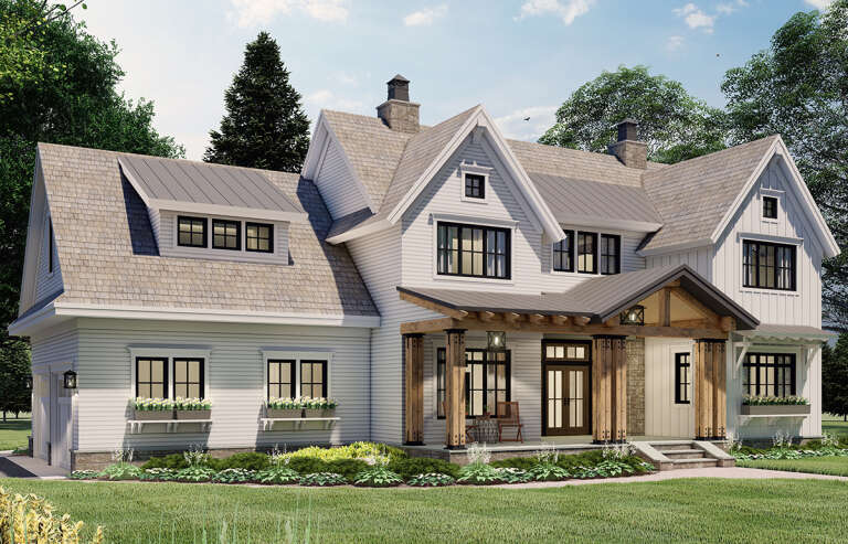 Modern Farmhouse House Plan #098-00332 Elevation Photo